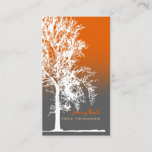 Cartão De Visita Trimmers de árvore de carvalho branco PixDezines, 