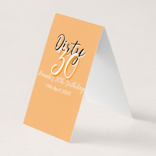 Cartão De Visita Trinta e trinta cor de laranja, simples anúncio de