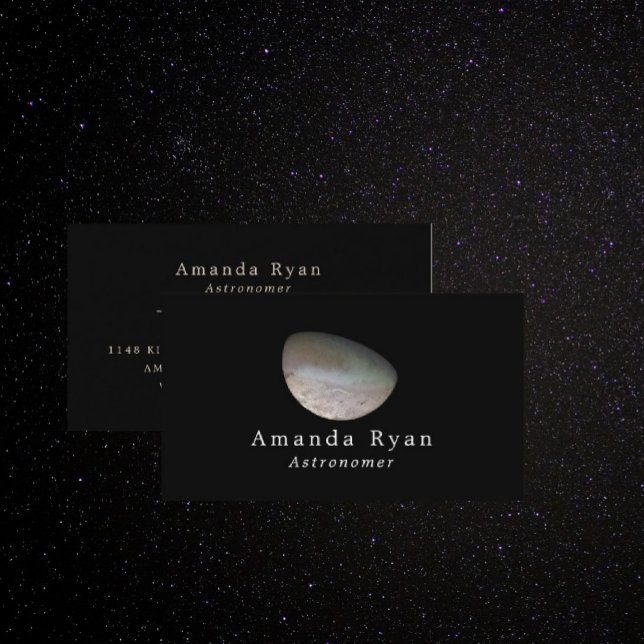 Cartão De Visita Triton, a maior lua de Netuno, astronomia (Criador carregado)