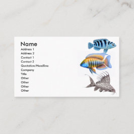 Cartão de visita tropical dos peixes do aquário