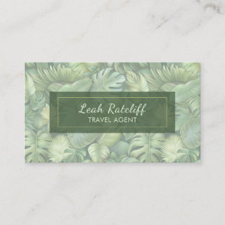 Cartão De Visita Tropical Leaves Business Card