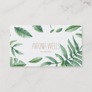 Cartão De Visita Tropical minimal business card