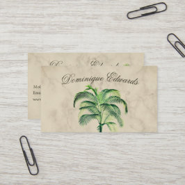 Cartão De Visita Tropical Palm Tree Marble Professional