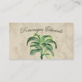 Cartão De Visita Tropical Palm Tree Marble Professional