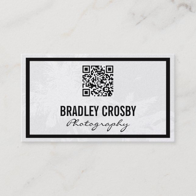 Cartão De Visita Tropical | Variação | Código QR (Frente)