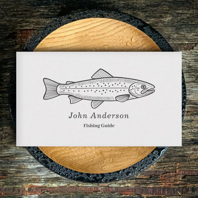 Cartão De Visita Trout - Guia de Pesca (Fishing Guide Business Card)