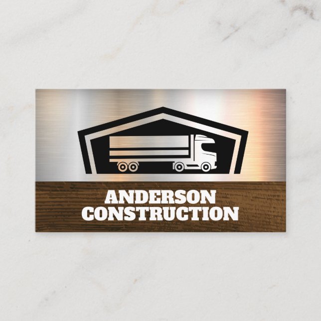 Cartão De Visita Trucking Semi Driver | Goods Transport (Frente)