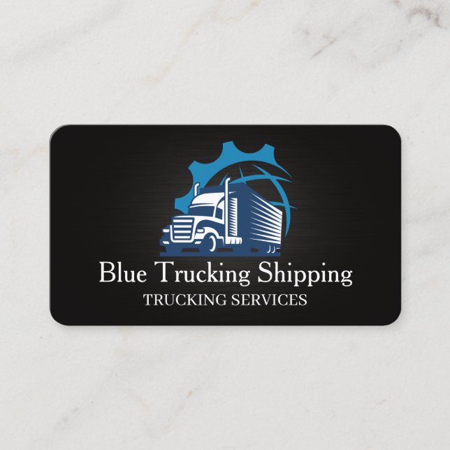 Cartão De Visita Trucking Shipping Corporate Global Logo (Frente)