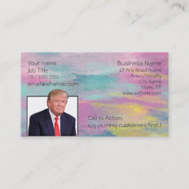 Cartão De Visita Trump Watercolor