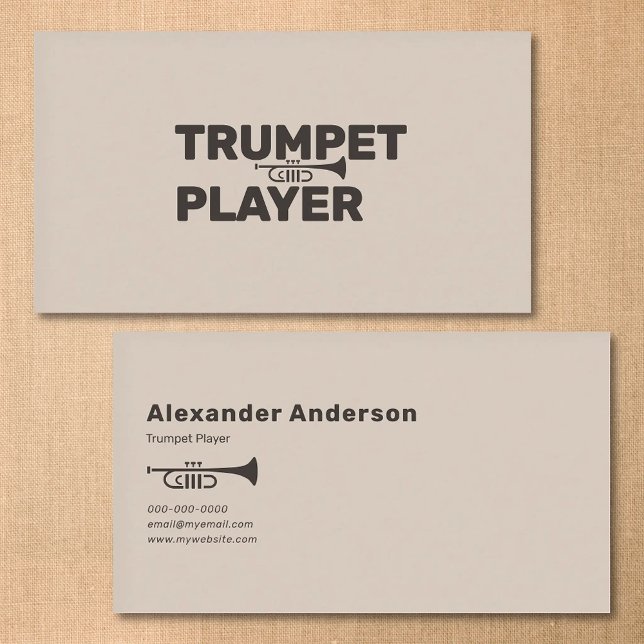 Cartão De Visita Trumpet Player (Trumpet Player Business Card)
