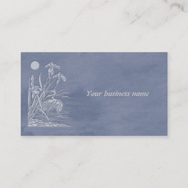 Cartão De Visita tsuru e irises (Frente)
