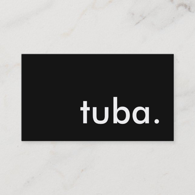 Cartão De Visita tuba. (Frente)