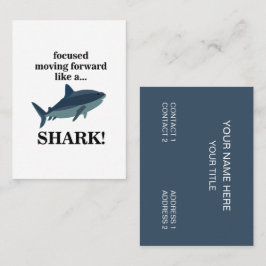 Cartão De Visita Tubarão Focado Em Avançar Como Um Tubarão