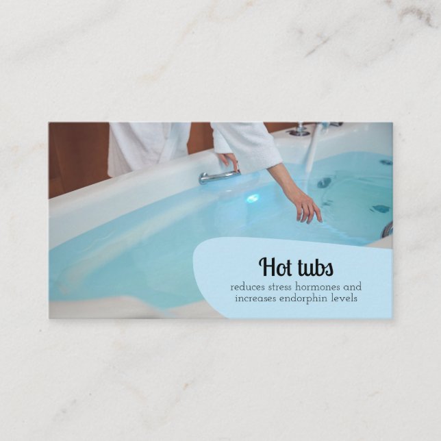 Cartão De Visita Tubs Hot Skincare Relax Massagem Bem-estar (Frente)
