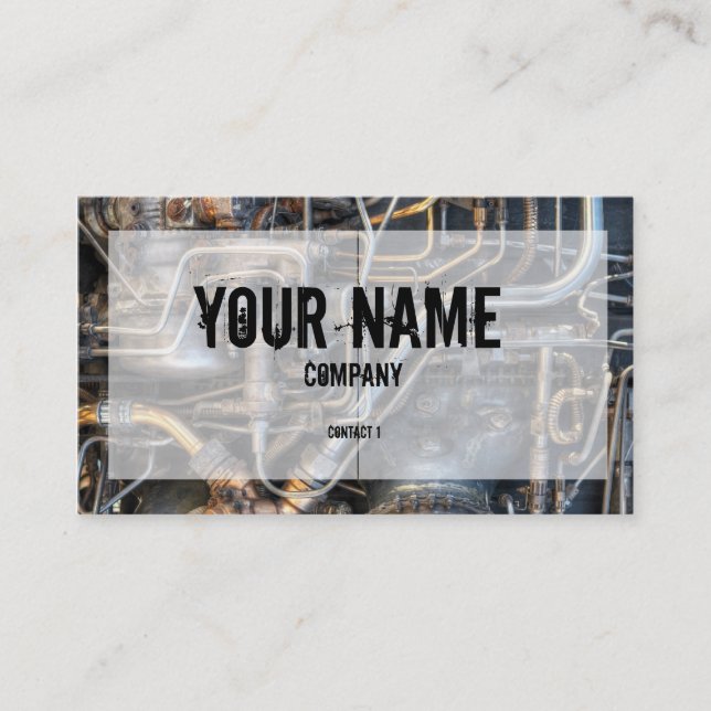 Cartão De Visita Tubulações do encanamento de Steampunk (Frente)