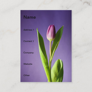 Cartão De Visita Tulipa púrpura