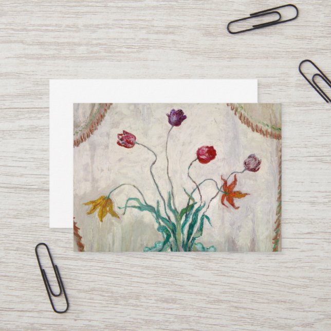 Cartão De Visita Tulipas de Florine Stettheimer (Frente/Verso In Situ)