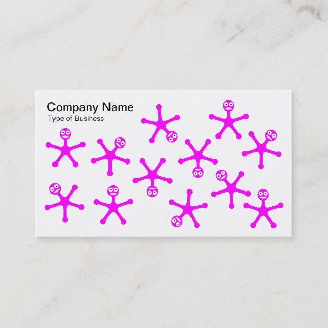 Cartão De Visita Tumblers - Magenta em branco (Frente)
