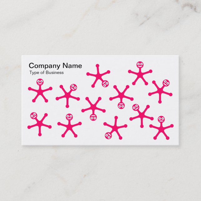 Cartão De Visita Tumblers - Neon Red on White (Frente)