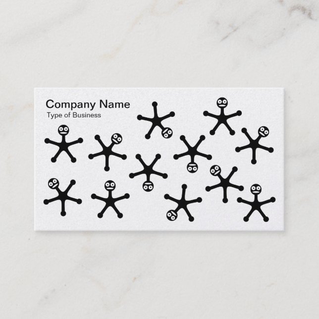 Cartão De Visita Tumblers - Preto em branco (Dourado) (Frente)