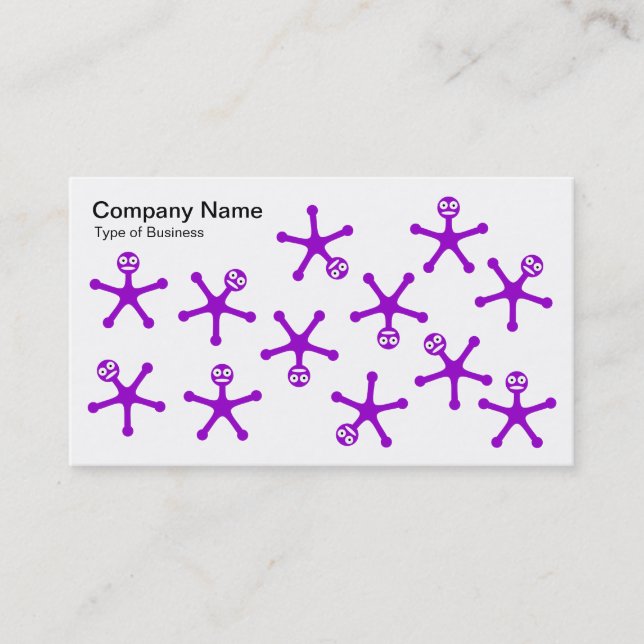 Cartão De Visita Tumblers - Roxo em branco (Frente)