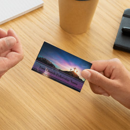 Cartão De Visita Túmulo Vazio Três Cruzes Pastor da Igreja Sunset