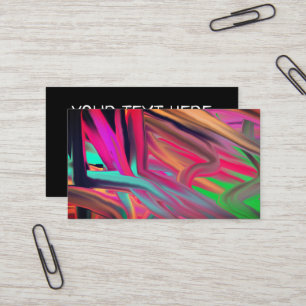 Cartão De Visita Túneis de Abstrato a cores psicodélicos