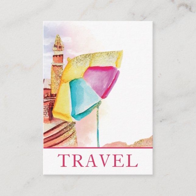 Cartão De Visita *~* Turismo turístico no Viagem QR do Mar de Areia (Frente)