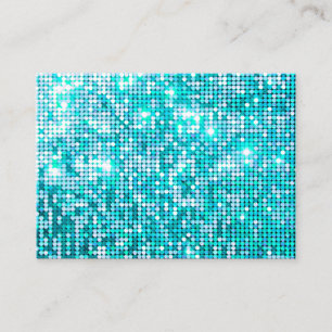 Cartão De Visita Turquesa chique original do brilho do ★