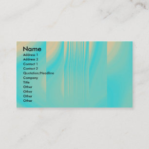 Cartão De Visita Turquesa e Laranja Pálido
