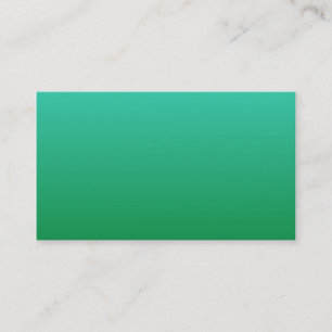 Cartão De Visita Turquesa Verde Ombre