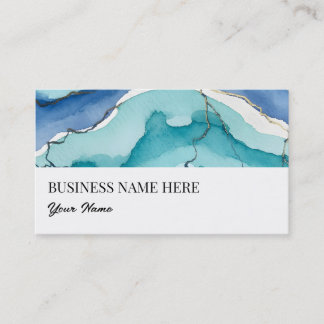 Cartão De Visita turquoise and gold business cards