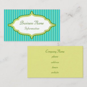 Cartão de visita Turquoise de Limão Personalizado