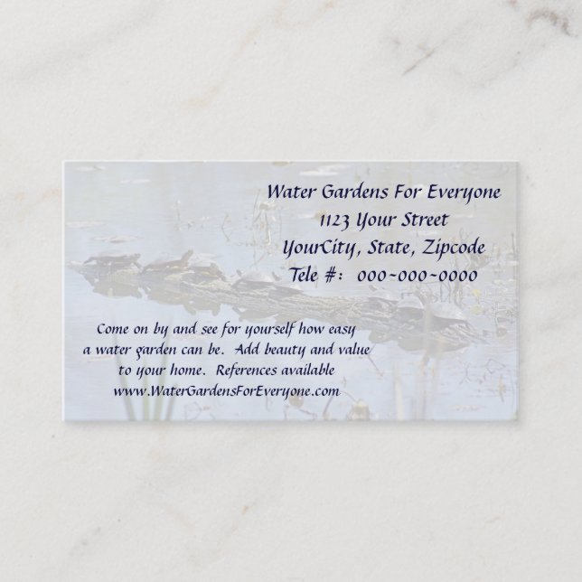 Cartão De Visita Turtle Pile para Cima (Frente)