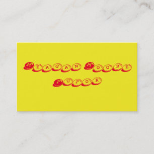 Cartão De Visita Tutor Amarelo e Vermelho