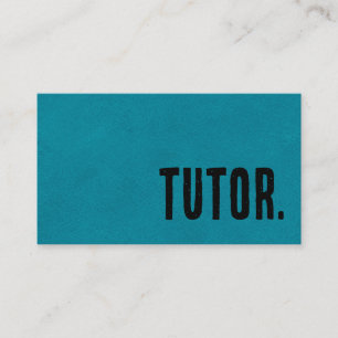 Cartão De Visita Tutor de Couro Faux Azul Premier
