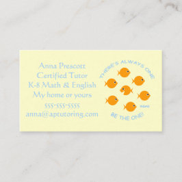 Cartão De Visita Tutor de Escola Elementar com Motto Inspiracional