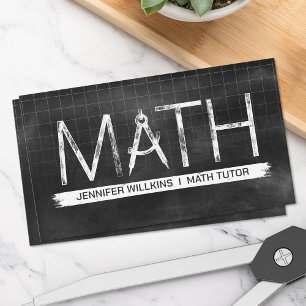 Cartão De Visita Tutor de Matemática Privado - Educador de Matemáti
