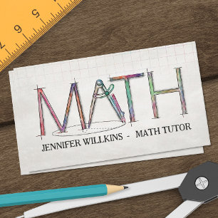 Cartão De Visita Tutor de Matemática Privado - Educador de Matemáti