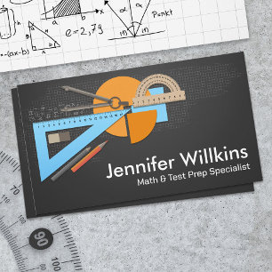 Cartão De Visita Tutor de Matemática Privado - Educador de Matemáti