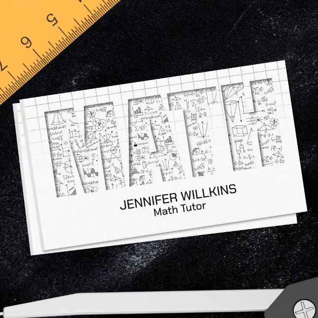 Cartão De Visita Tutor de Matemática Privado - Educador de Matemáti (Criador carregado)