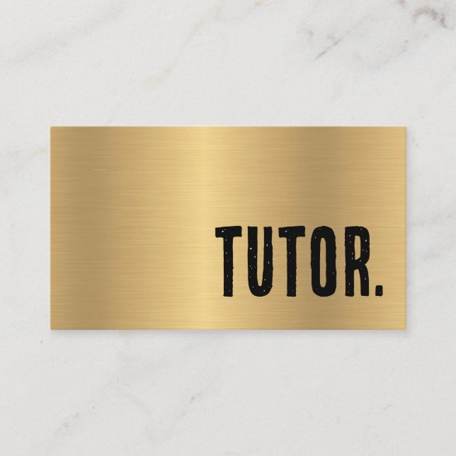 Cartão De Visita Tutor de Ouro Falso Premier (Frente)
