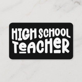 Cartão De Visita Tutor de professor de Segundo grau minimalista