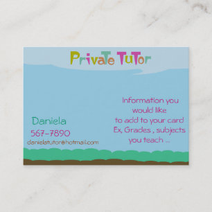 Cartão De Visita Tutor privado