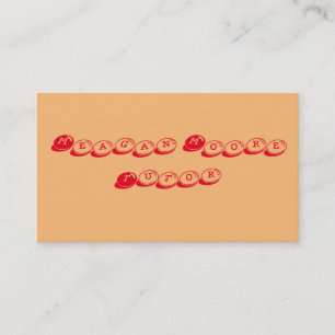 Cartão De Visita Tutor Vermelho e Peach
