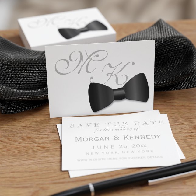Cartão De Visita Tuxedo Arco De Casamento Salve A Data Pack 100 (Add you details to these cost effective mighty business card sized bow tie Save the Dates)