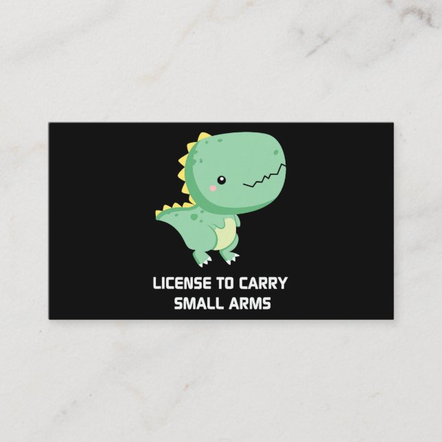 Cartão De Visita Tyrannosaurus Rex Dinosaur Pun Licenciado Para Car (Frente)