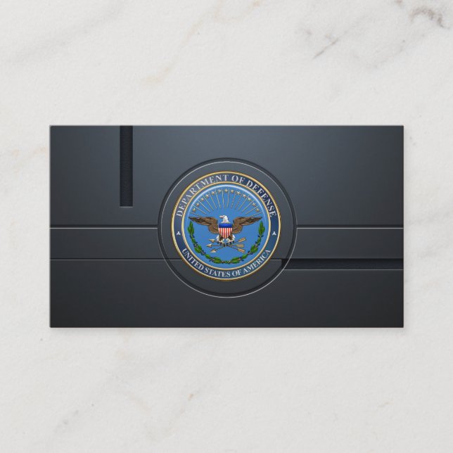 Cartão De Visita U.S. Emblema (DOD) do Departamento de Defesa [3D] (Frente)