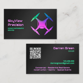 Cartão De Visita UAV Aerial Drone QR