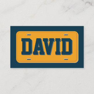 Cartão De Visita Uber Lyft Driver Orange e Blue License Plate